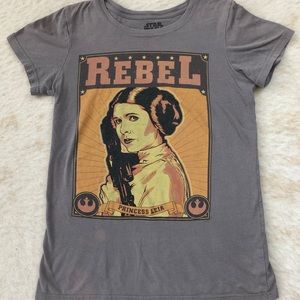 Star Wars Princess Leia REBEL tee shirt S